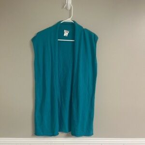 Top It Off Teal Knit Vest